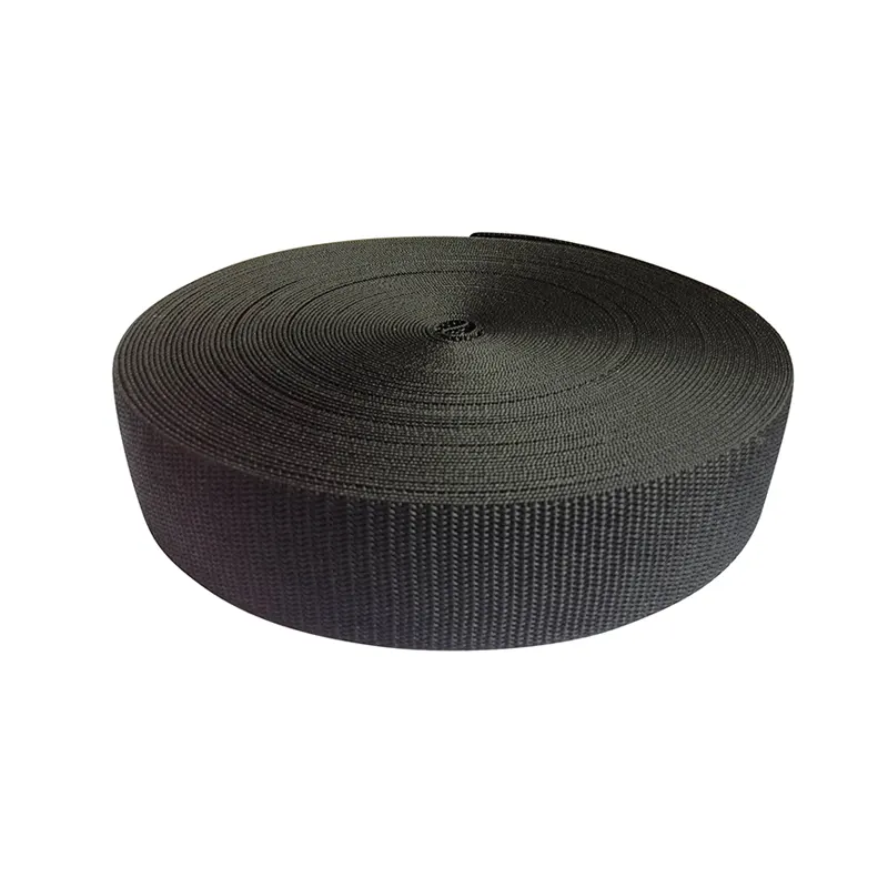Svart återvunnet PP -webbing
